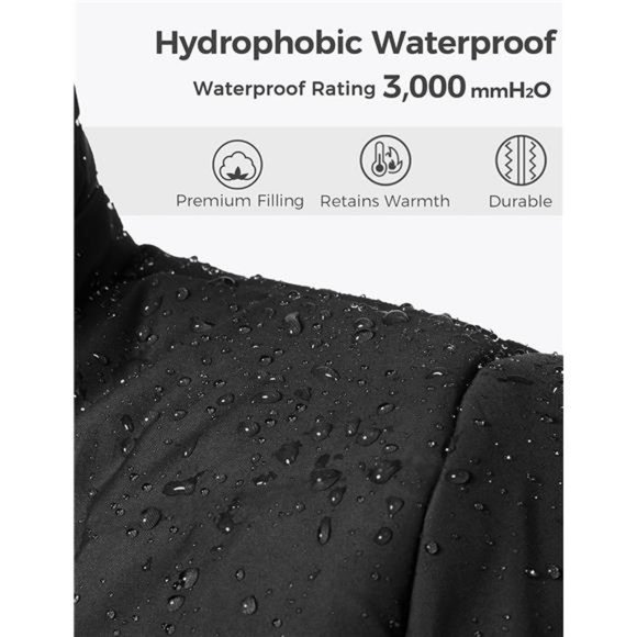 Women's Quilted Winter Coat Warm Puffer Jacket Thicken Parka with Removable Hood - Picture 6 of 6